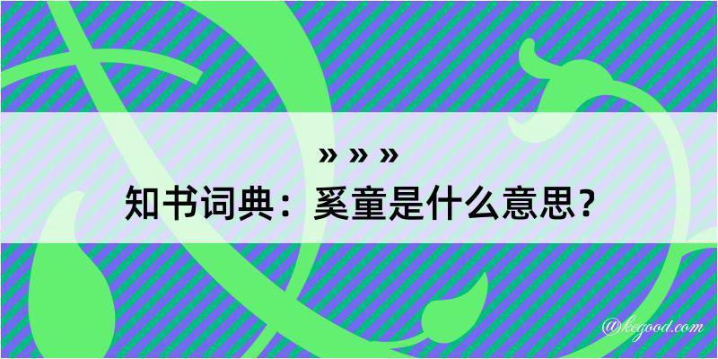 知书词典：奚童是什么意思？