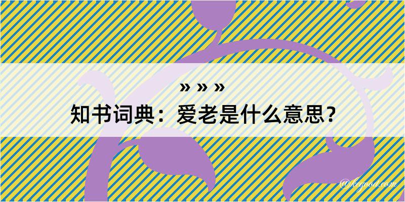 知书词典：爱老是什么意思？