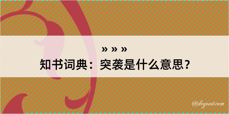 知书词典：突袭是什么意思？