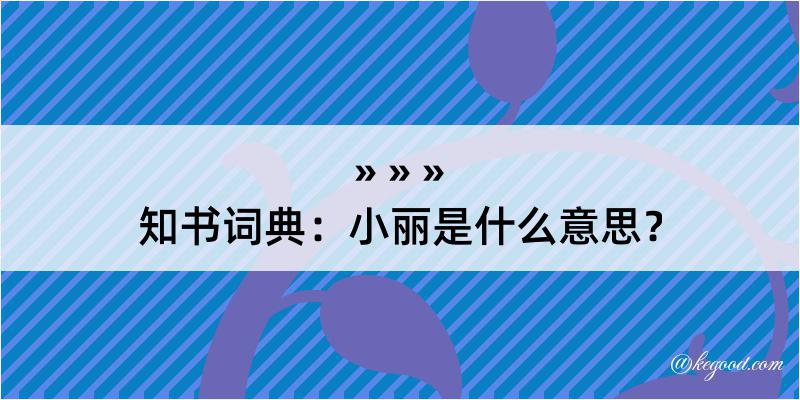 知书词典：小丽是什么意思？