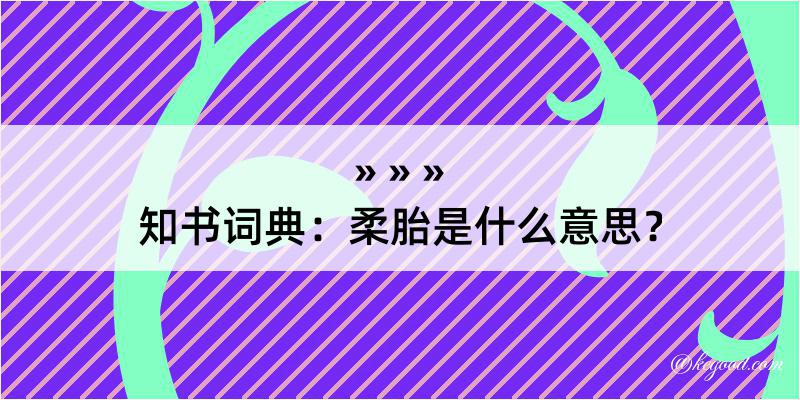 知书词典：柔胎是什么意思？