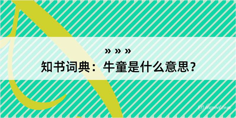 知书词典：牛童是什么意思？