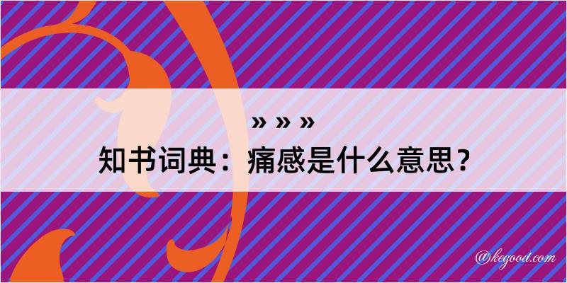 知书词典：痛感是什么意思？