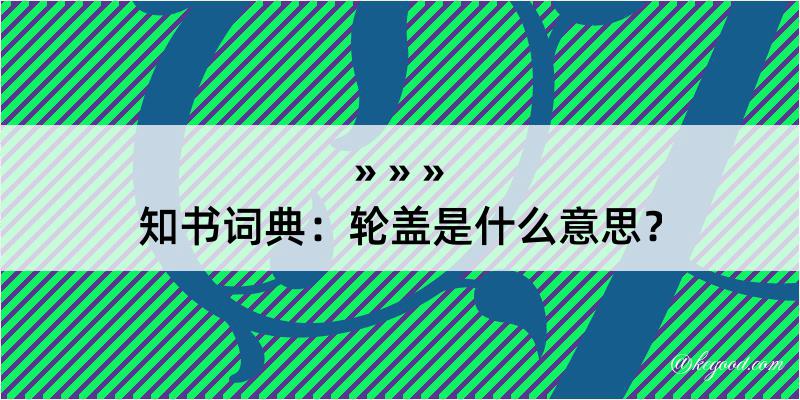 知书词典：轮盖是什么意思？