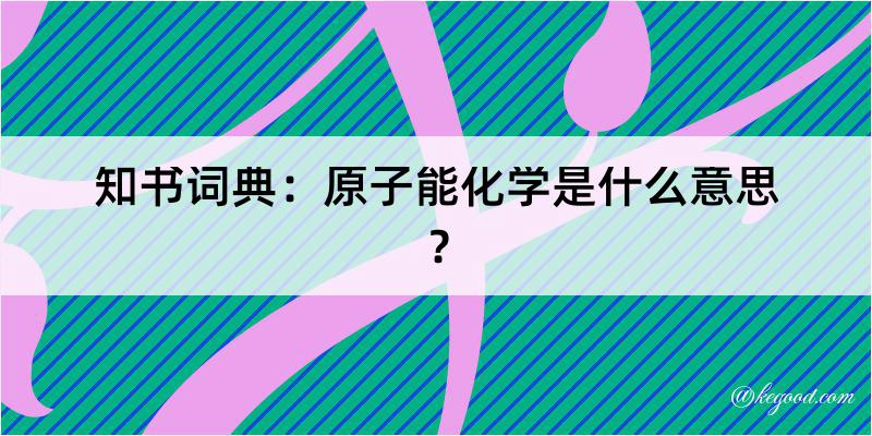 知书词典：原子能化学是什么意思？