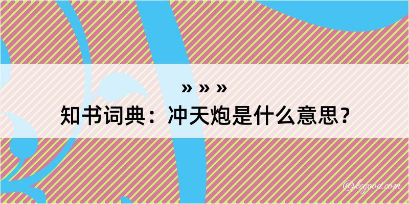 知书词典：冲天炮是什么意思？