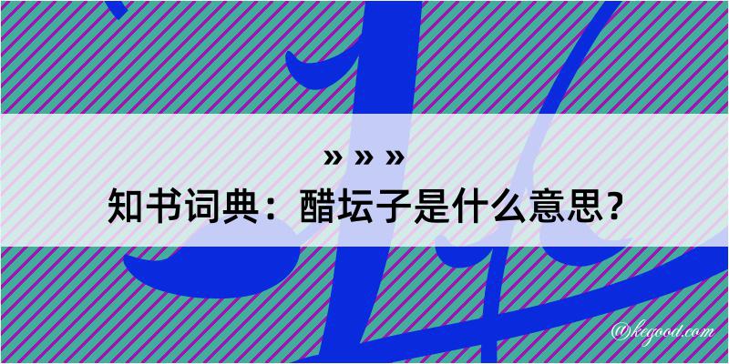 知书词典：醋坛子是什么意思？