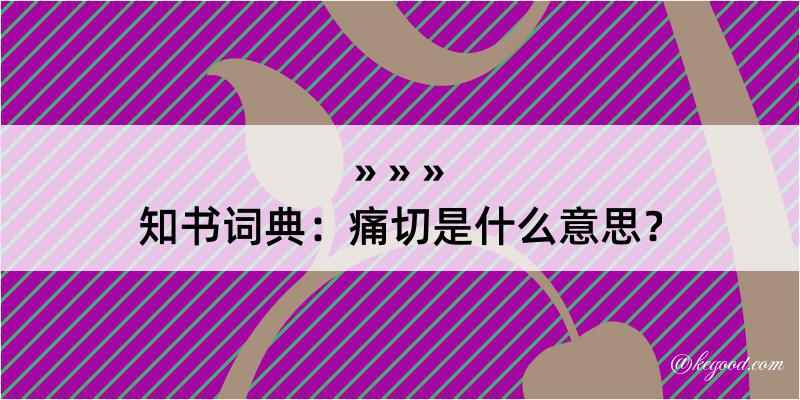 知书词典：痛切是什么意思？