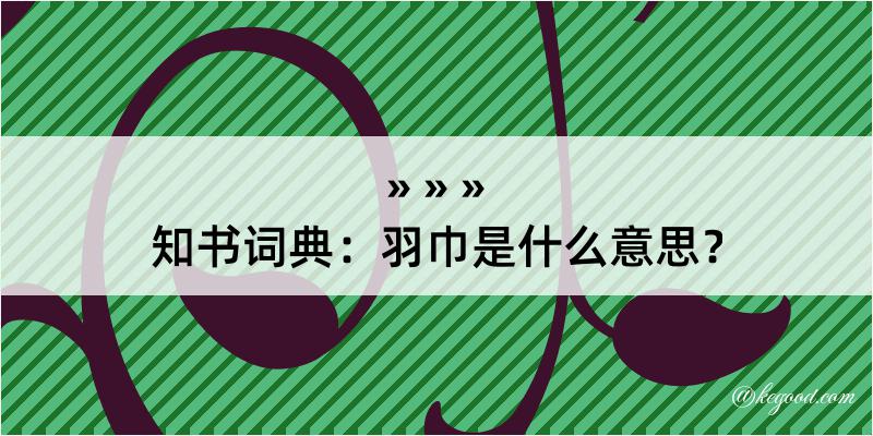 知书词典：羽巾是什么意思？