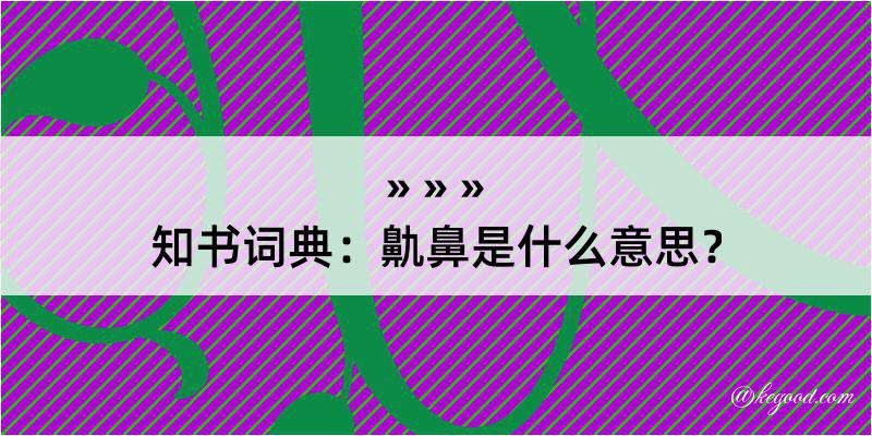 知书词典：鼽鼻是什么意思？