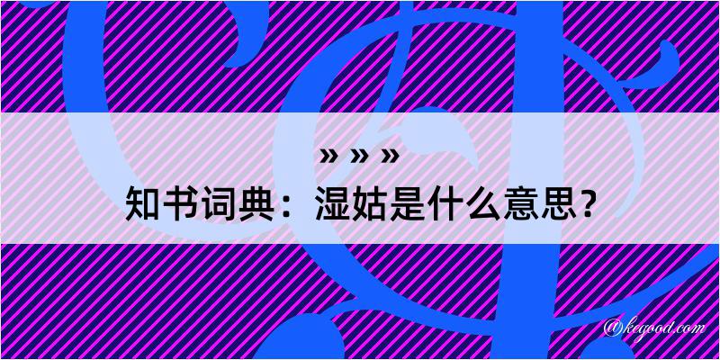 知书词典：湿姑是什么意思？