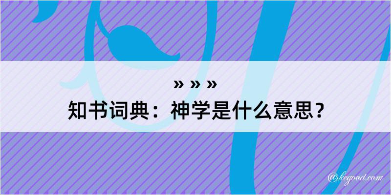 知书词典：神学是什么意思？