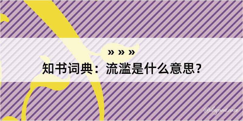 知书词典：流滥是什么意思？