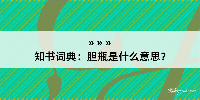 知书词典：胆瓶是什么意思？