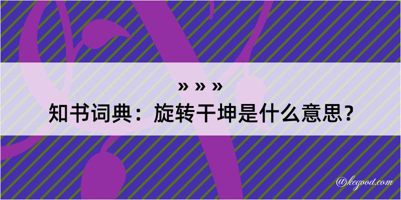 知书词典：旋转干坤是什么意思？