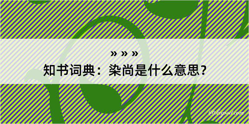 知书词典：染尚是什么意思？