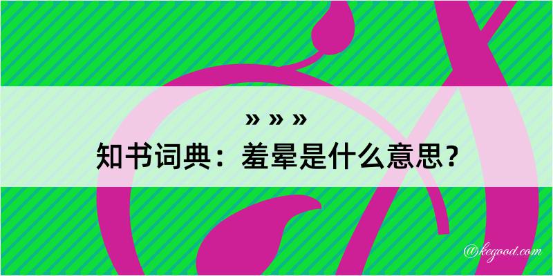 知书词典：羞晕是什么意思？