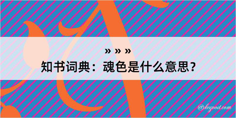 知书词典：魂色是什么意思？