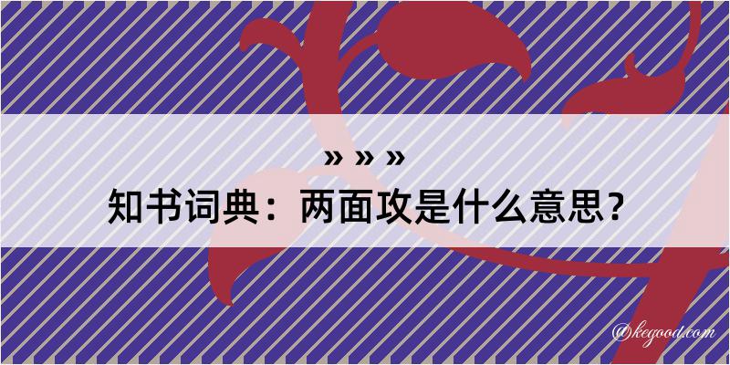 知书词典：两面攻是什么意思？