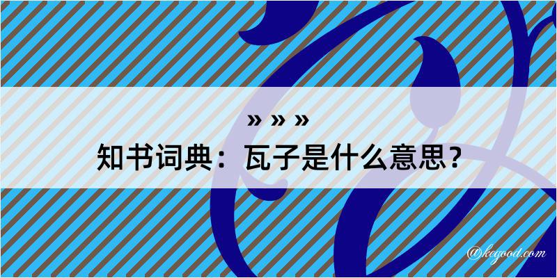 知书词典：瓦子是什么意思？