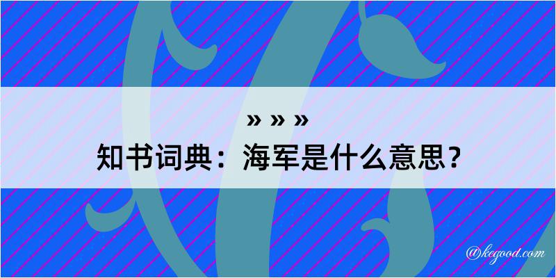 知书词典：海军是什么意思？