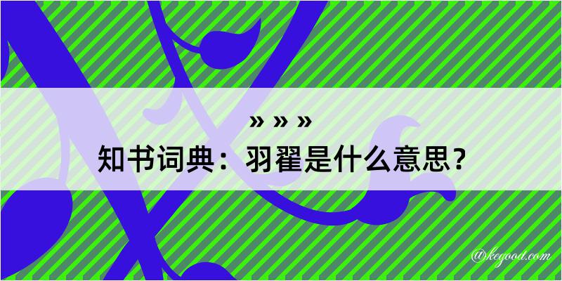 知书词典：羽翟是什么意思？