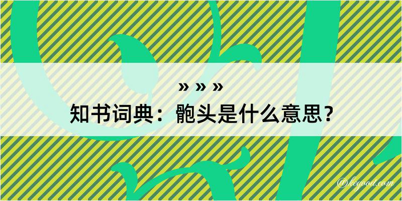 知书词典：骲头是什么意思？