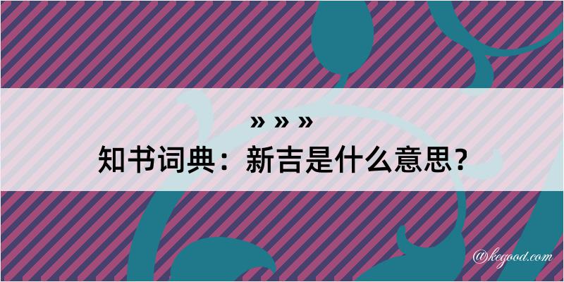 知书词典：新吉是什么意思？