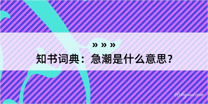 知书词典：急潮是什么意思？