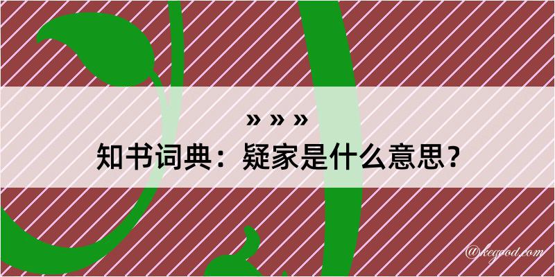 知书词典：疑家是什么意思？