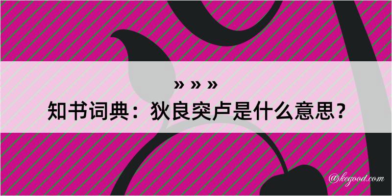 知书词典：狄良突卢是什么意思？