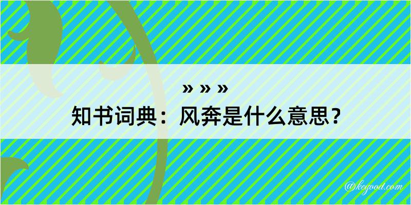 知书词典：风奔是什么意思？