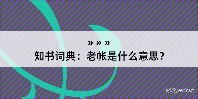 知书词典：老帐是什么意思？