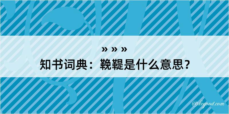 知书词典：鞔鞮是什么意思？