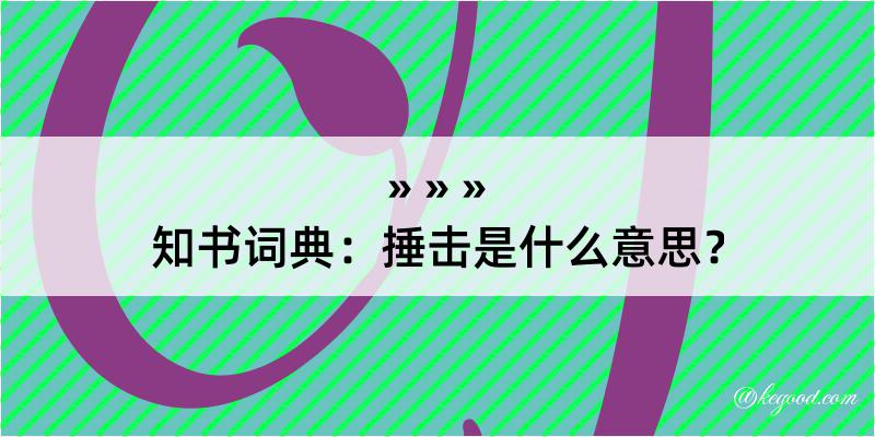 知书词典：捶击是什么意思？