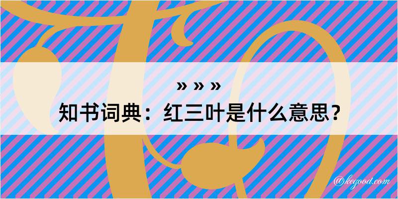 知书词典：红三叶是什么意思？