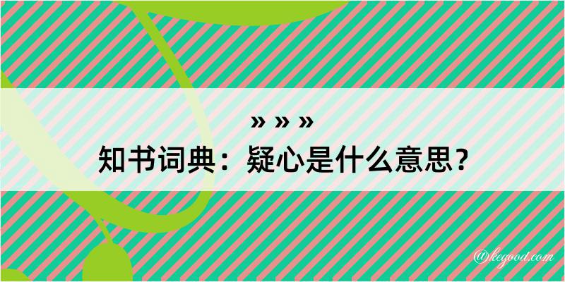 知书词典：疑心是什么意思？