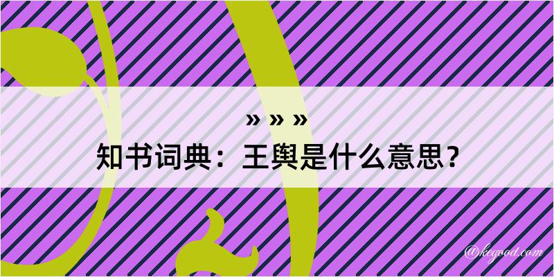 知书词典：王舆是什么意思？