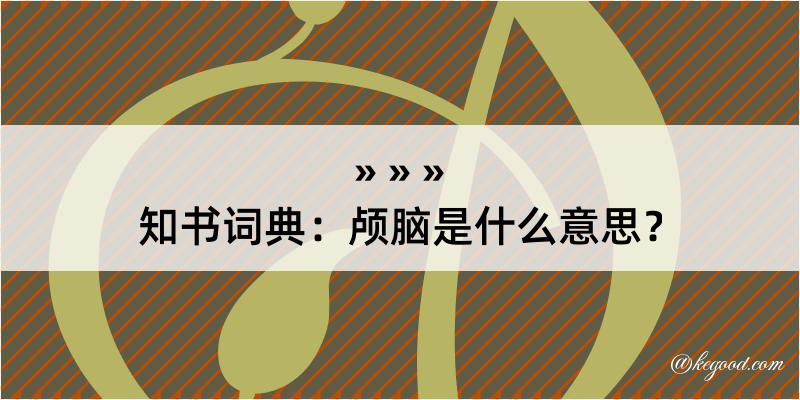 知书词典：颅脑是什么意思？