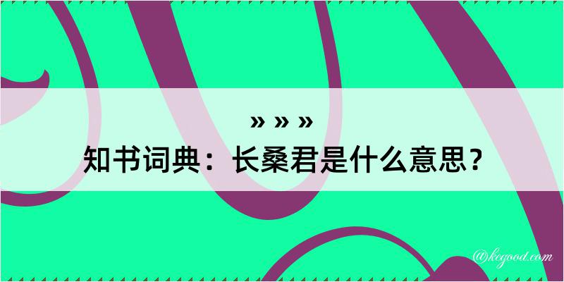 知书词典：长桑君是什么意思？