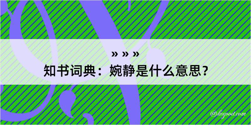 知书词典：婉静是什么意思？