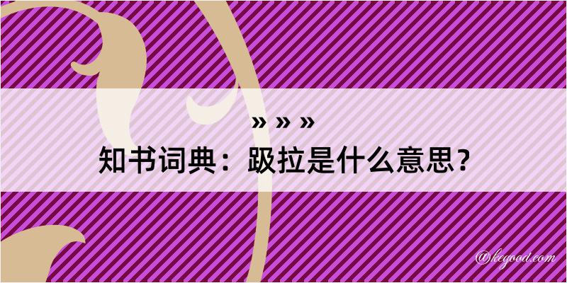 知书词典：趿拉是什么意思？