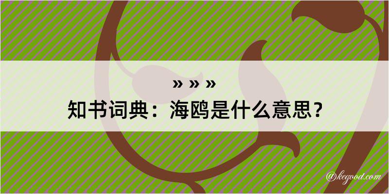 知书词典：海鸥是什么意思？