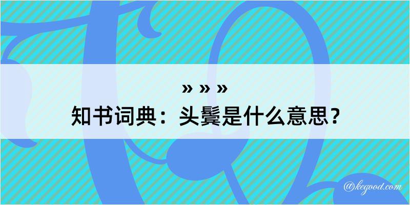 知书词典：头鬓是什么意思？