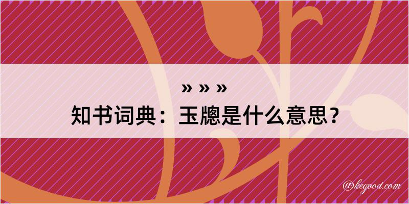 知书词典：玉牕是什么意思？