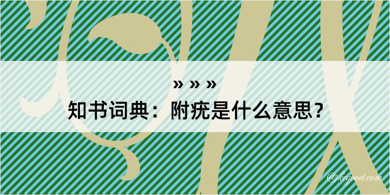 知书词典：附疣是什么意思？