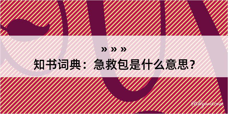 知书词典：急救包是什么意思？