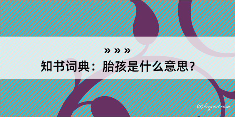 知书词典：胎孩是什么意思？