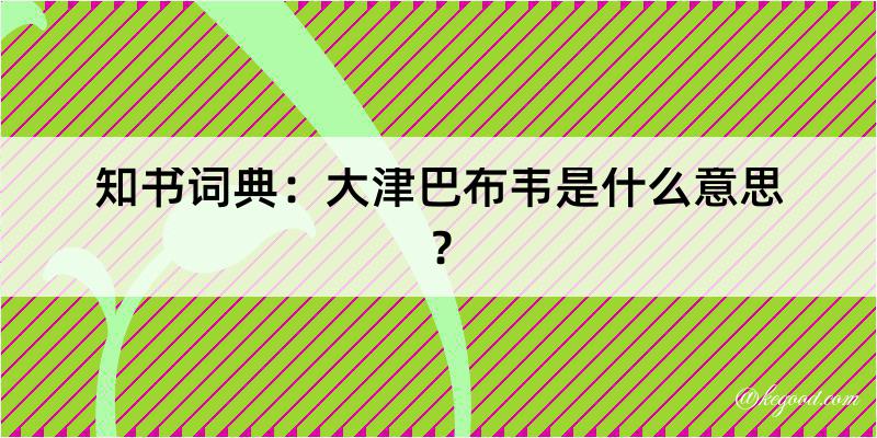 知书词典：大津巴布韦是什么意思？