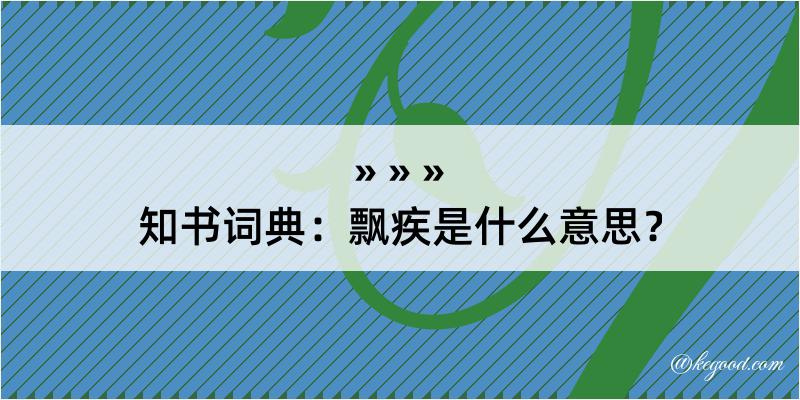 知书词典：飘疾是什么意思？